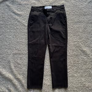 Frank & Eileen Wicklow Italian Chino Pants Black Size 4 Cropped Raw Hem